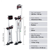 Charger l'image dans la visionneuse de galerie, Amocart Drywall Stilts 18''-30''/36''-50'' Adjustable Aluminum Tool Stilts Protective Knee Pads Non-Slip Work Stilts for Home
