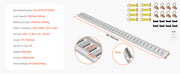 Bild in Galerie-Viewer laden, SucceBuy Universal E-Track Tie-Down Rail Kit W/ 8 Steel Rails 2 Single Slots 8 O-Rings Tie-Offs Trailer Car Securing Accessories

