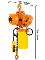 SucceBuy 0.5/1Ton 1PHASE Industrial Electric Chain Hoist  3MHigh Heavy Duty Cranes Hoists with Limit Switch Hot Forging G80 Hook