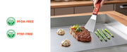 Bild in Galerie-Viewer laden, Amocart Commercial Electric Griddle 50-300°C Adjustable Temp Control, Stainless Steel Countertop Flat Top Grill for Steak Panc

