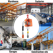 Charger l'image dans la visionneuse de galerie, Amocart 500kg/1100lbs Electric Hoist Winch Portable Crane 25ft Lifting Height Wired Remote Control for Transportation
