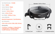Load image into Gallery viewer, SucceBuy Electric Hot Pot 5 L Double-flavor Shabu Shabu Pot Non-Stick Electric Cooker with Divider Glass Lid for 6-10 People
