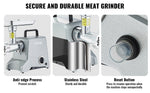 Amocart Electric Meat Grinder 5 Lb/Min Industrial Meat Mincer with Blade Grinding Plate Sausage Stuffing Blade and 3 Tubes