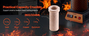 Bild in Galerie-Viewer laden, Amocart Electric Melting Furnace Electric Metal Smelter Foundry Metal Smelting Machine Ceramic Crucible Gold Smelting Kit
