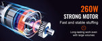 Amocart 10L/15L Electric Sausage Stuffer Stainless Steel Making Sausage Machine Commercial Grade with 4 Filling Funnel for Home