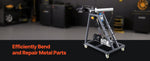 Amocart Electric Tube Bending Machine 750W Electric Tubing Bender w/ 6L Hydraulic Cylinder w/ 3 Dies for 1" 1-1/2" 1-3/4" Pipes