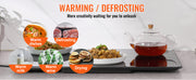 Bild in Galerie-Viewer laden, Amocart Electric Warming Tray 16.5"x 23.6"/11" Portable Tempered Glass Heating Tray with Temperature Control Perfect for Dinner
