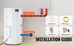 SucceBuy Electric Water Heater 40/70L Tank Instant Hot Water Heater 1.6Kw Tankless Water Heater w/ LED Display Knob Control IPX4