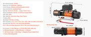 Bild in Galerie-Viewer laden, Amocart 12000 lbs Wireless Electric Winch 12V DC Wired Truck Car Winch with 0.36in x 75.5ft Synthetic Rope for Towing Off-Road
