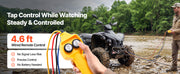 Bild in Galerie-Viewer laden, Amocart 2500/3500LBS 12V Wired Electric ATV/UTV Winch with 32/39ft Synthetic Rope Aluminum Fairlead Mount Plate for Towing Car
