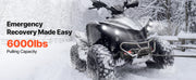 Bild in Galerie-Viewer laden, Amocart 6000LBS Electric Winch 12V ATV/UTV Winch with 49.2ft Synthetic Rope Wireless &amp; Wired Remote Control for Towing Off-Road
