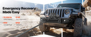 Load image into Gallery viewer, Amocart 13500 lbs Electric Winch 12V Synthetic Rope Car Winch with Wired Wireless Control for Towing SUV Off-Road Jeep Trailer
