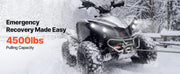 Charger l'image dans la visionneuse de galerie, Amocart 4500LBS Electric Winch 12V ATV/UTV Winch with 39ft Steel Wire Rope Wireless &amp; Wired Remote Control for Towing Off-Road
