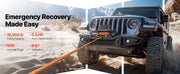 Charger l'image dans la visionneuse de galerie, Amocart 10000/12000/13500 lbs Electric Winch 12V DC Truck Car Winch with 90 ft Synthetic Rope for Towing Off-Road SUV Jeep
