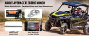 Charger l'image dans la visionneuse de galerie, Amocart 3000lbs ATV/UTV Electric Winch 12V DC Steel Rope Winch with  39ft Cable Roller Wired Remote Control for Towing Off-Road
