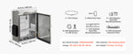 Amocart Outdoor Electrical Box 20 x 16 x 8 in Stainless Steel Ventilated Electrical Enclosure with Thermostat and Fan, Rain Hood, Hinge Connection, Wall/Pole Mounted