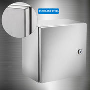 Bild in Galerie-Viewer laden, Amocart NEMA Stainless Steel Enclosure 300x300x200 mm IP66 Waterproof &amp; Dustproof Electrical Junction Box with Mounting Plate

