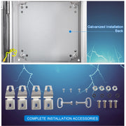 Bild in Galerie-Viewer laden, Amocart NEMA Stainless Steel Enclosure 300x300x200 mm IP66 Waterproof &amp; Dustproof Electrical Junction Box with Mounting Plate
