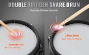 Load image into Gallery viewer, Amocart Electric Drum Set 32 Drum Kits &amp; 480 Sounds, USB MIDI Supported 8 / 10 in Quiet Mesh+10 in Cymbals Drum Sticks Easy Use
