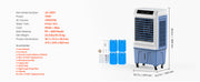 Load image into Gallery viewer, Amocart Evaporative Air Cooler 3100CFM with 9Gal Water Tank Swamp Cooler with Remote Control 12H Timer 4 Ice Boxes 3 Wind Speed
