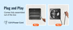 SucceBuy Shutter Exhaust Fan AC/ EC-motor 10-Speed Adjustable Wall Mount Attic Ventilation and Cooling for Greenhouses Garages
