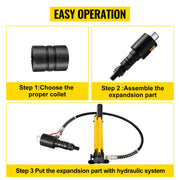 Charger l'image dans la visionneuse de galerie, Amocart 10Ton Hydraulic Exhaust Pipe Expander Kit 1-5/8 to 4-1/4Inch Manual Automotive Muffler Pipe Stretcher Expanding Tool
