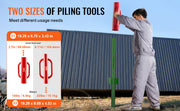 Charger l'image dans la visionneuse de galerie, Amocart Fence Post Driver with Handle Pole Pounder Heavy Duty Carbon Steel Hand Post Rammer Fencing Hole Digger for Channel
