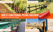 Charger l'image dans la visionneuse de galerie, Amocart Fence Post Driver with Handle Pole Pounder Heavy Duty Carbon Steel Hand Post Rammer Fencing Hole Digger for Channel
