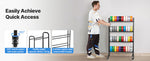 SucceBuy 3D Printer Filament Storage Rack 4Tier Heavy Duty Rolling Spool Holder Racks with Wheels Filaments Organzied for Office