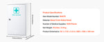 Amocart 3-Shelf First Aid Cabinet 1000Pcs Wall Mounted OSHA&ANSI 2015 (Class A) Industrial Emergency Metal Med Box for Business