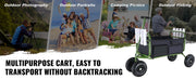 Charger l'image dans la visionneuse de galerie, Amocart 300lbs Beach Fishing Cart Fish Marine Foldable Cart with 4 11" Wheels 8 Rod Holders Pier Wagon Trolley for Sand Picnic
