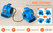 Charger l'image dans la visionneuse de galerie, Amocart Floor Blower 1360 RPM 600 CFM Air Mover for Drying and Cooling Portable Dryer for Janitorial Home Plumbing Commercial
