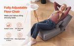 Amocart Floor Chair Recycled Foam Folding Sofa Chair Multifunctional Floor Chair with Back Support Ideal for Sleeping Reading