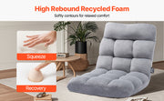 Charger l'image dans la visionneuse de galerie, Amocart Floor Chair Recycled Foam Folding Sofa Chair Multifunctional Floor Chair with Back Support Ideal for Sleeping Reading
