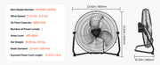 Charger l'image dans la visionneuse de galerie, Amocart Floor Fans 3 Speeds High Velocity Heavy Duty Industrial Fan 4800 CFM 360° Adjustable Tilt for Gym Home Commercial Shop

