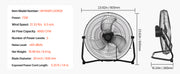 Charger l'image dans la visionneuse de galerie, Amocart Floor Fans 3 Speeds High Velocity Heavy Duty Industrial Fan 4800 CFM 360° Adjustable Tilt for Gym Home Commercial Shop
