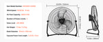 Amocart Floor Fans 3 Speeds High Velocity Heavy Duty Industrial Fan 4800 CFM 360° Adjustable Tilt for Gym Home Commercial Shop