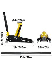 Charger l'image dans la visionneuse de galerie, Amocart Car Jack 1.5-3T Floor Jack Aluminum&amp;Steel Racing Jack W/ Single Pistons Quick Lift Pump Tire Change Lifting Repair Tool

