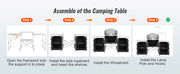 Bild in Galerie-Viewer laden, Amocart Camping Outdoor Kitchen Table Cabinet Foldable Folding Cooking Storage Rack Aluminum Alloy Bracket for BBQ Picnic
