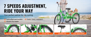 Bild in Galerie-Viewer laden, Amocart 20-26inch Folding Adult Tricycle 7 Speed Carbon Steel 3 Wheels with Basket Adjustable Seat Shopping Picnic For Seniors
