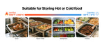 Amocart 2 4 6 Pack Stainless Steam Hotel Pan 1/2 Size Table Steam Pan Anti Jam Restaurant Supplies Rustproof Catering Storage