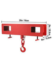 Bild in Galerie-Viewer laden, Amocart Forklift Lifting Hoist Swivel Hook Mobile Crane 4400 lbs 2 Ton Lift Mobile Crane Attachments for Garage Workshop
