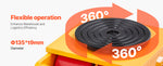 SucceBuy 6/8/12T Machinery Skate Dolly Industrial Mover with 4 PU Wheels & 360° Non-Slip Cap for Warehouse Workshop Factory