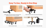 SucceBuy 4pcs Furniture Dolly Movers with Carbon Steel Panel Fridge Sofa Lift Slider Tool Set for Home Appliance Washing Machine