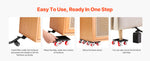 SucceBuy 4PCS Furniture Dolly 1200Lbs/3474Lbs Fridge Movers with 5 360° Rotation Wheels&Lift Slider Tool Set for Appliances Sofa