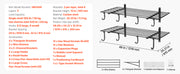 Charger l'image dans la visionneuse de galerie, Amocart 2-Tier Wall Mounted Garage Shelving Unit with Hooks 24 x 48in 260lbs Per Shelf Floating Storage Metal Rack for Home

