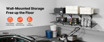 Amocart 2-Tier Wall Garage Shelving Wall Mounted Shelving Unit 24x72in 800lbs Per Shelf Floating Storage Metal Rack for Garage