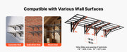 Charger l'image dans la visionneuse de galerie, Amocart 2-Tier Wall Garage Shelving Wall Mounted Shelving Unit 24x72in 800lbs Per Shelf Floating Storage Metal Rack for Garage
