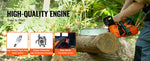 Amocart Gas Chainsaw Gasoline Powered Chain Saw Handheld Cordless Petrol Chainsaws for Tree Wood Branch Cutting Tree Trimming