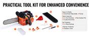 Charger l'image dans la visionneuse de galerie, Amocart Gas Chainsaw Gasoline Powered Chain Saw Handheld Cordless Petrol Chainsaws for Tree Wood Branch Cutting Tree Trimming
